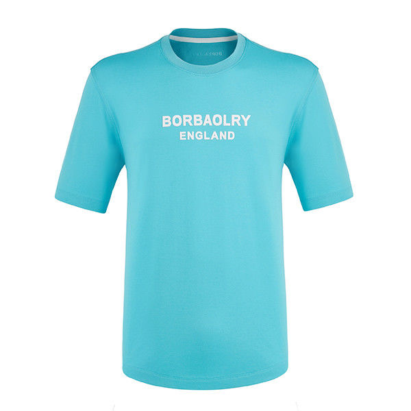 Πνευστό T-shirt για άνδρες με Custom Logo Label και Μαύρο Λευκό Μπλε Σιάνο