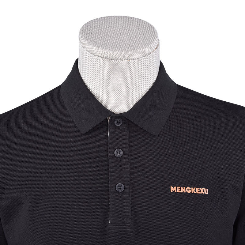 Γρήγορα στεγνώνουν αναπνευστικά μπλουζάκια πόλο για άνδρες Βαμβάκι Προσαρμοσμένο σχέδιο Κανονικό μήκος