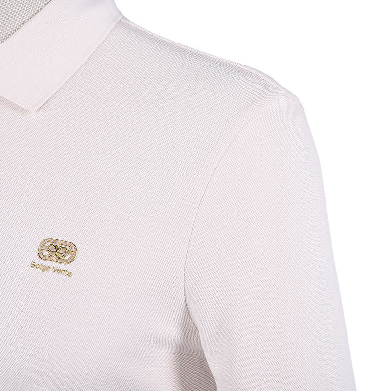 Βαμβακερό μακρύ μανίκια ανδρικό Polo Shirt αναπνευστική φθινοπωρινό χρώμα μπλοκ στολή με Custom Logo