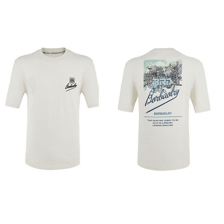 Προσαρμοσμένο χρώμα Logo 100% βαμβάκι T-Shirt κεντημένο Oversize εκτύπωση