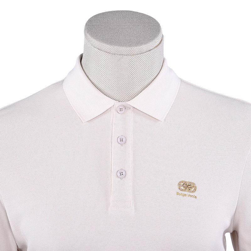 Προσαρμοσμένο λογότυπο Slim Fit Polo Shirt σε Anti-Pilling Black με μέθοδο πλέξιμου