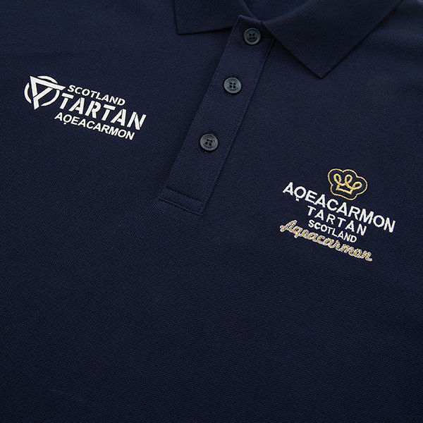 100% βαμβάκι υψηλό έπαινο άνετο Custom Logo Polo Shirt ύφασμα 95% Polyester 5% Spandex