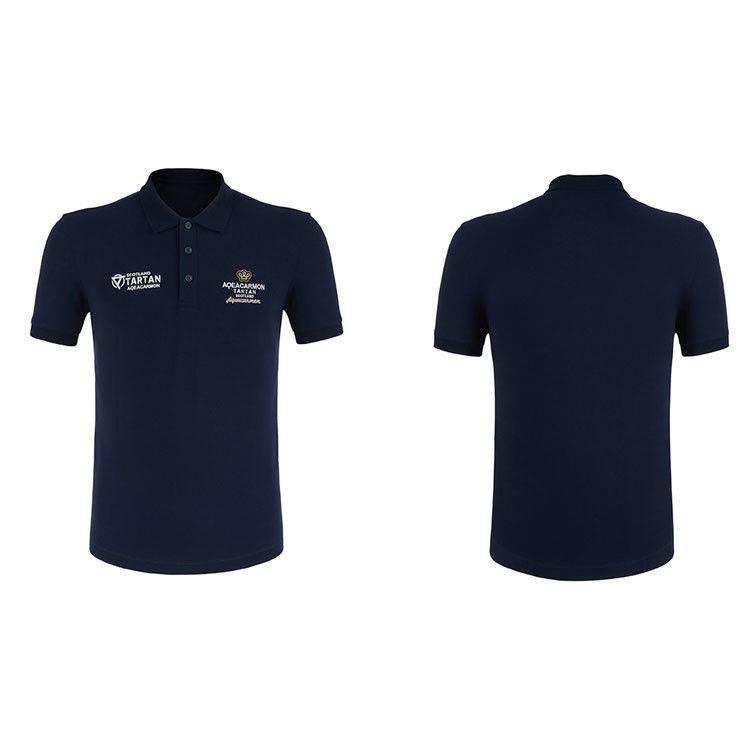 100% βαμβάκι υψηλό έπαινο άνετο Custom Logo Polo Shirt ύφασμα 95% Polyester 5% Spandex