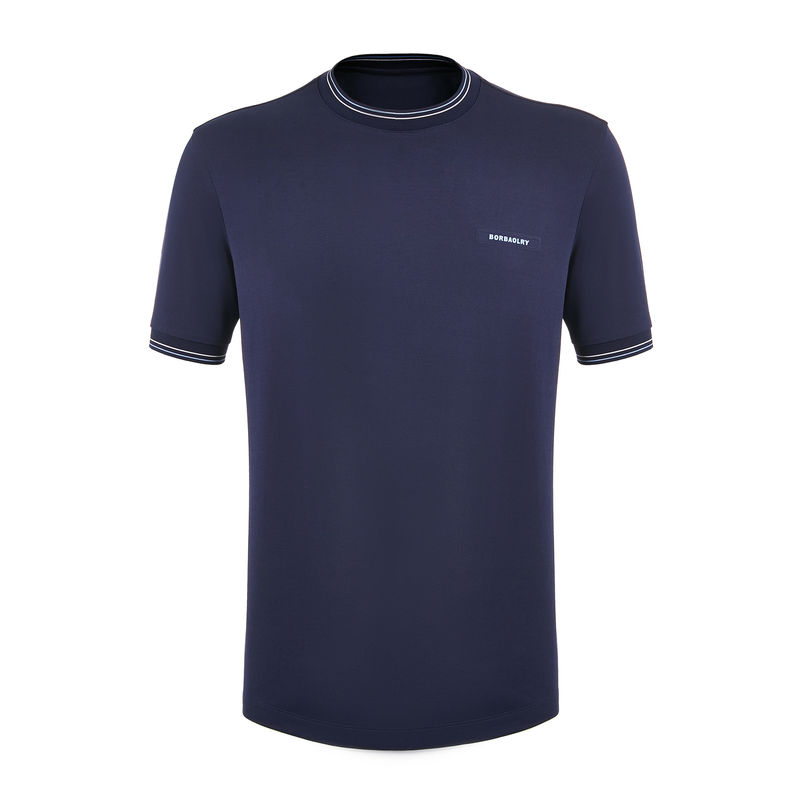 Ο-Neck Collar πλεγμένο ύφασμα Sport T Shirt Μεγέθη Custom Logo Στυλ για άνδρες