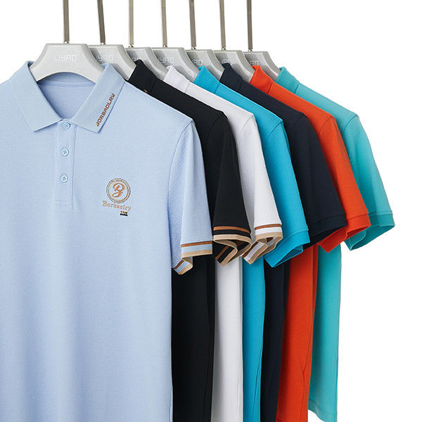 Άνδρας στεγνό μακρύ βραχίονα βραχίονα Fit Slim Polo Shirt με Custom Logo στο σχεδιασμό μόδας