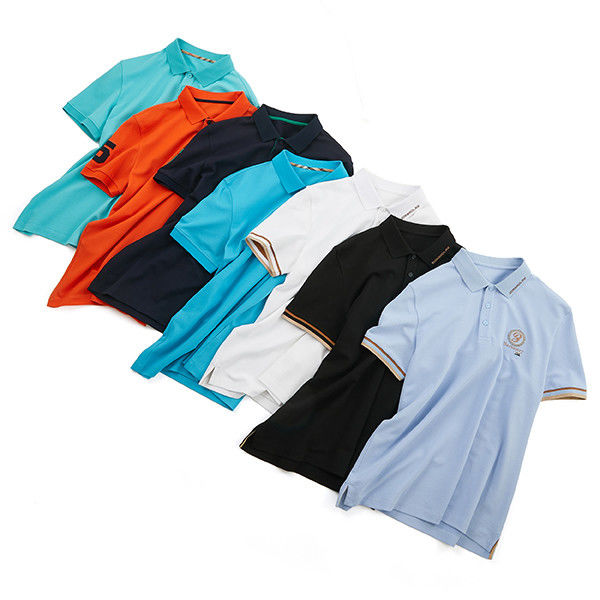Άνδρας στεγνό μακρύ βραχίονα βραχίονα Fit Slim Polo Shirt με Custom Logo στο σχεδιασμό μόδας