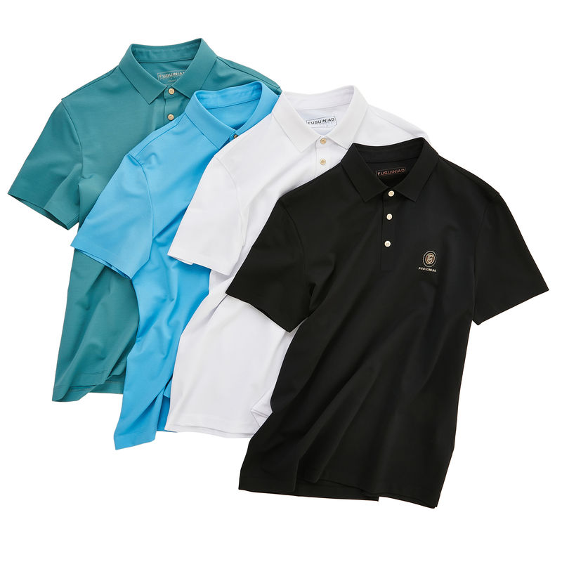 Ελαφρύ βαμβάκι Εμφασμένο μπλουζάκι Polo Custom Μαύρο λευκό σχεδιασμό ύφασμα Βάρος 170-210g