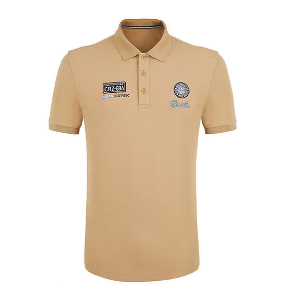 2025 Summer Polo T-Shirt για άνδρες Custom Logo Αντί ρυτίδων και υγρασίας-wicking ύφασμα
