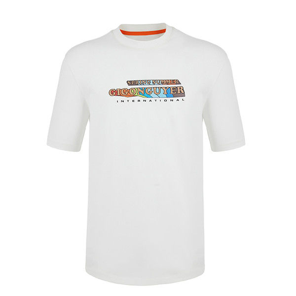 100% βαμβάκι O Neck Plain T Shirt Anti Wrinkle Plus Μέγεθος Προσαρμοσμένο