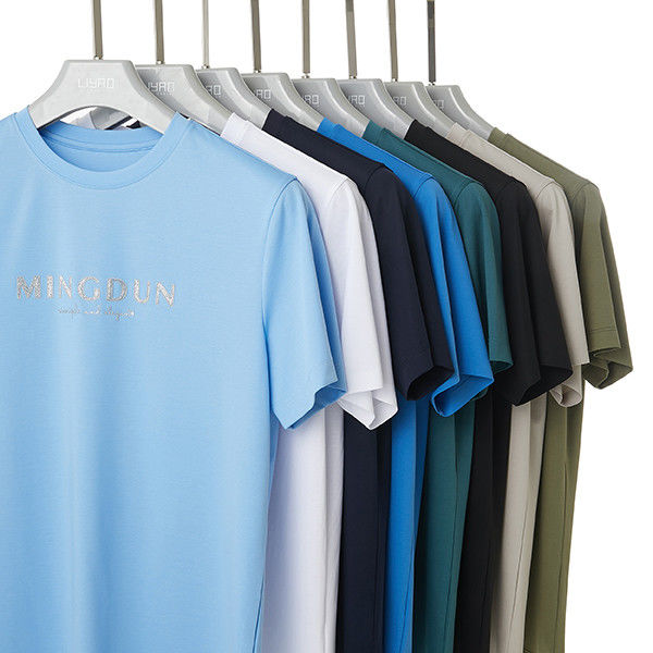100% βαμβάκι O Neck Plain T Shirt Anti Wrinkle Plus Μέγεθος Προσαρμοσμένο