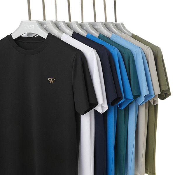 100% βαμβάκι O Neck Plain T Shirt Anti Wrinkle Plus Μέγεθος Προσαρμοσμένο