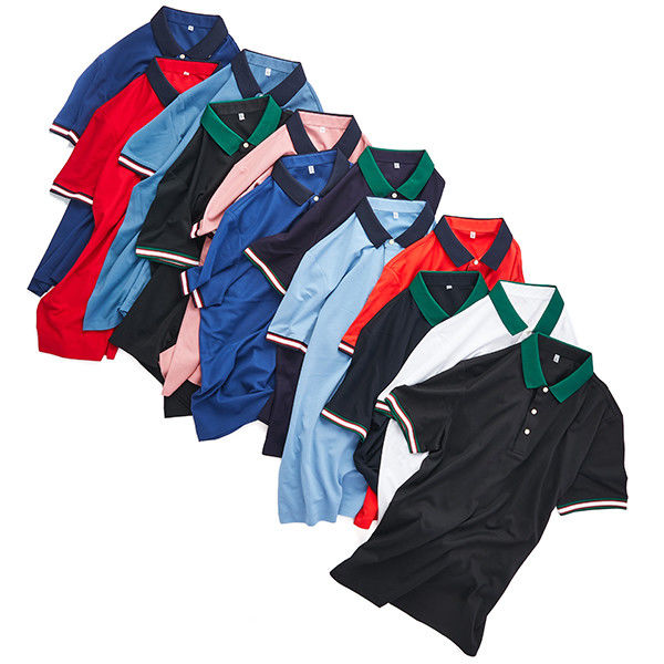 Άνδρες Άνοιξη Καλοκαίρι Polo T-Shirt με πλεκτό ύφασμα και στρογγυλός λαιμός σε 230 Gsm