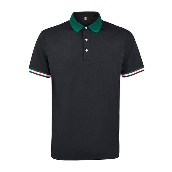 Άνδρες Άνοιξη Καλοκαίρι Polo T-Shirt με πλεκτό ύφασμα και στρογγυλός λαιμός σε 230 Gsm
