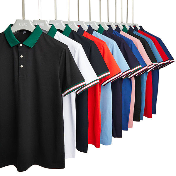 Άνδρες Άνοιξη Καλοκαίρι Polo T-Shirt με πλεκτό ύφασμα και στρογγυλός λαιμός σε 230 Gsm