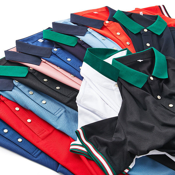 Άνδρες Άνοιξη Καλοκαίρι Polo T-Shirt με πλεκτό ύφασμα και στρογγυλός λαιμός σε 230 Gsm