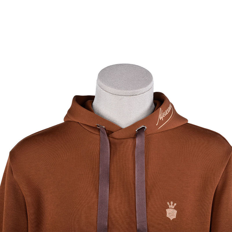 Καφέ βαμβακερό υφασμένο vintage Hoodies Sweatshirts 400Gsm για την καθημερινή ζωή