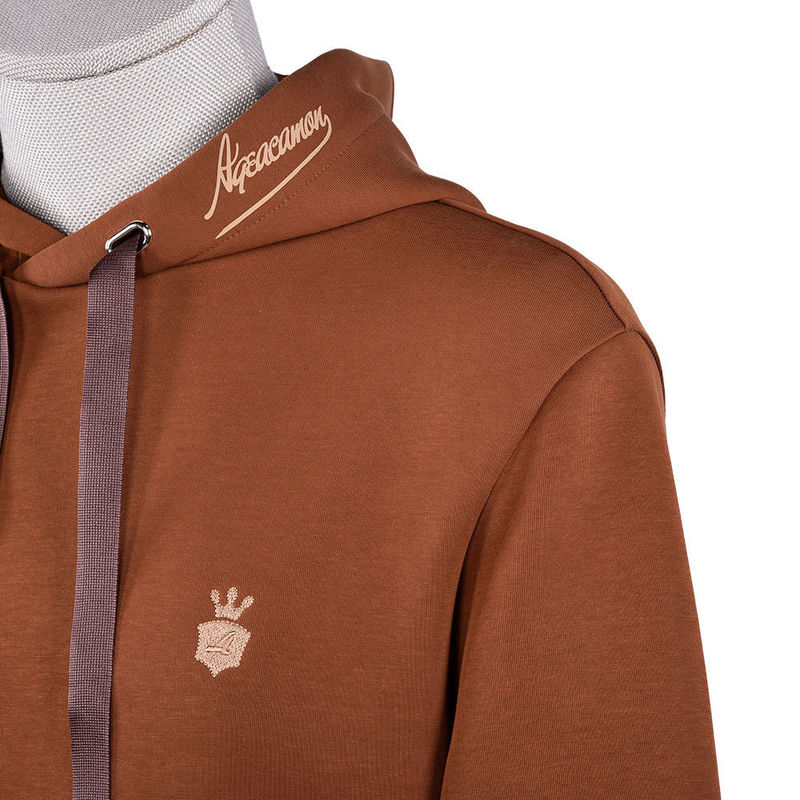 Καφέ βαμβακερό υφασμένο vintage Hoodies Sweatshirts 400Gsm για την καθημερινή ζωή