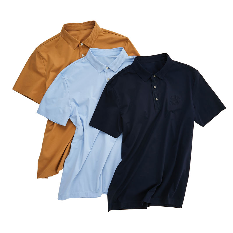Προσαρμοσμένο χρώμα Logo Polo Spandex Nylon T Shirt ανδρών χωρίς ραφή για OEM ODM μοτίβα