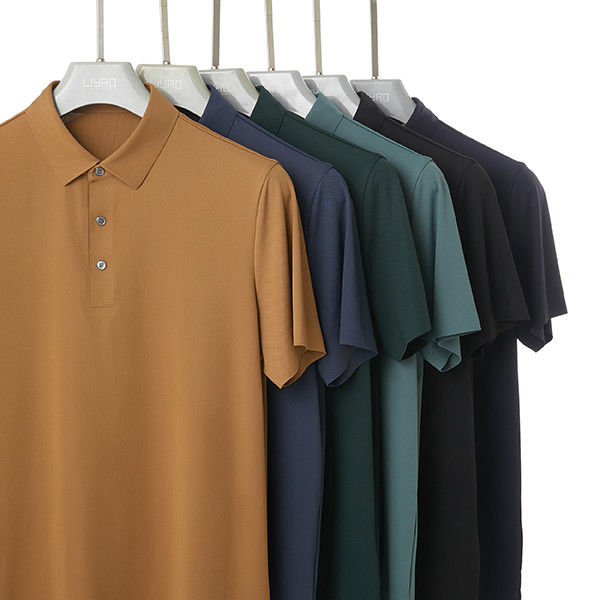 Προσαρμοσμένη εκτύπωση λογότυπου 220 Gsm Polo T-shirts για άνδρες χωρίς ραφή T-shirt με σύντομο μανίκι Polo
