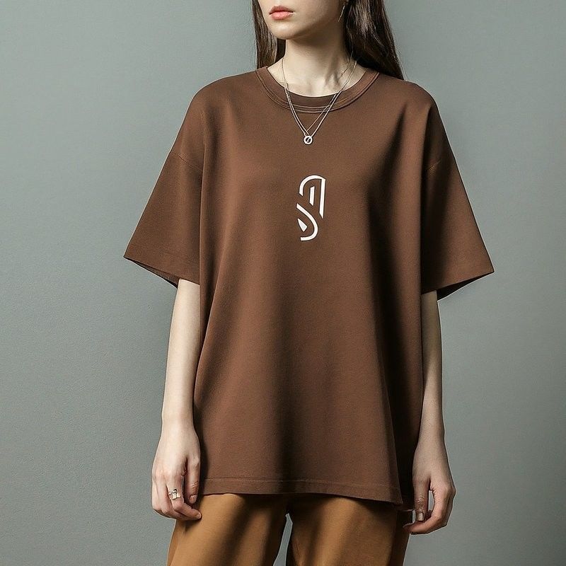 Γραφικά T-shirts γυναικείων μεγέθους 220 γραμμάρια με πλεκτό στρογγυλό λαιμό