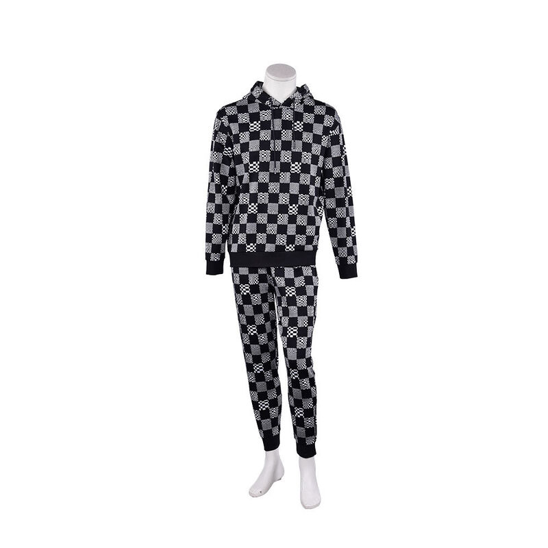 Αντιολισθητικό Σετ Φούτερ με Κρόσσια και Παντελόνι Φόρμας από Τεριέ για Άνδρες