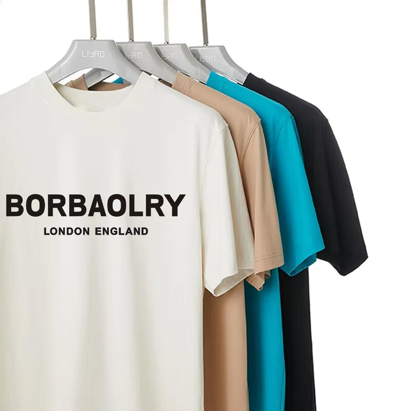 Χονδρική Προσαρμοσμένο 170-210 γραμμάρια Υψηλή Ελαστικότητα Καλή Ποιότητα Εξατομικευμένο Ανδρικό T-Shirt με Λογότυπο