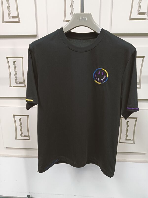 Τυποποιημένη χονδρική εκτύπωση φθηνό κενό μπλουζάκι τυπωμένο βαμβάκι απλό μπλουζάκι χονδρικό απλό μαύρο μπλουζάκι