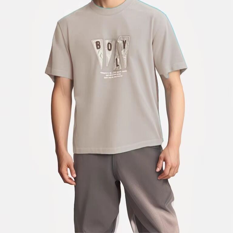 Προσαρμοσμένο T-shirt κοντομάνικο με στρογγυλή λαιμόκοψη από 100% βαμβάκι υψηλής ποιότητας για μεταξοτυπία με εκτύπωση λογότυπου