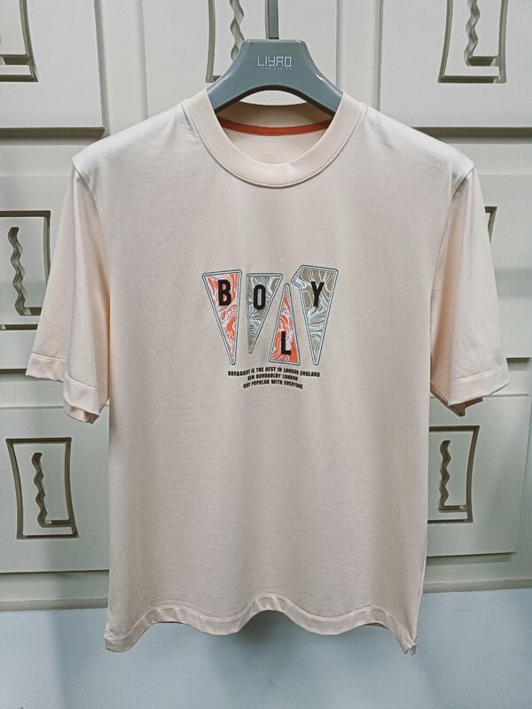 Προσαρμοσμένο T-shirt κοντομάνικο με στρογγυλή λαιμόκοψη από 100% βαμβάκι υψηλής ποιότητας για μεταξοτυπία με εκτύπωση λογότυπου