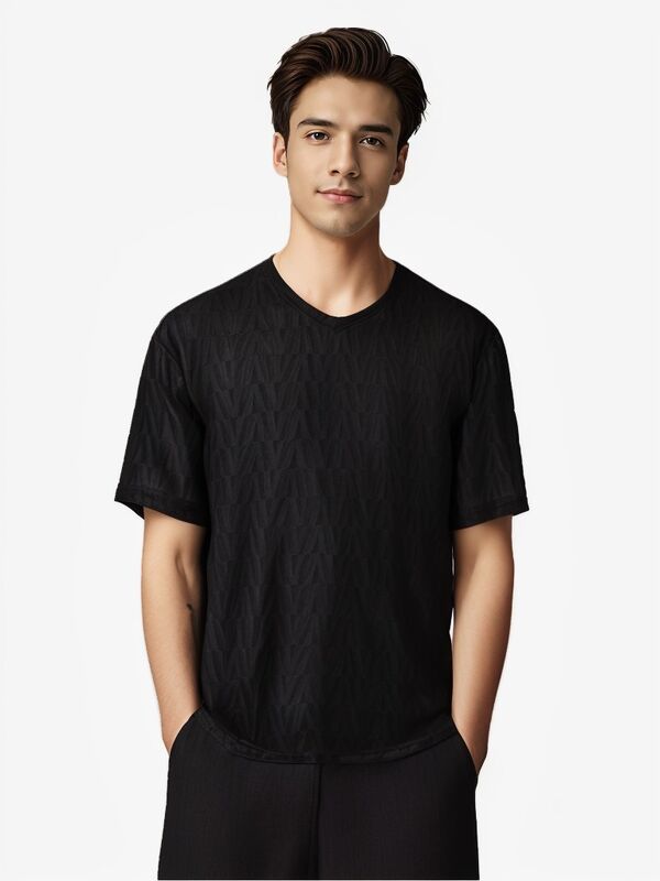 2025 Καλοκαιρινό Ανδρικό Πουκάμισο T-shirt από Μετάξι Πάγου με Καρό Κοντό Μανίκι Κομψό Πολυτελές Casual Πουκάμισο Μισό Μανίκι Χαλαρή Εφαρμογή Πλεκτό Νέο