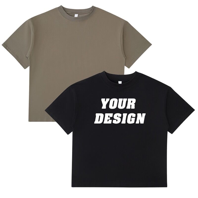 Χονδρική πώληση T-Shirt χωρίς λογότυπο με πέτο ώμο, Boxy Fit, Ανδρικό T-Shirt, Υψηλής ποιότητας, Προ-συρρικνωμένο, 100% Βαμβάκι Heavy Cotton T-shirt