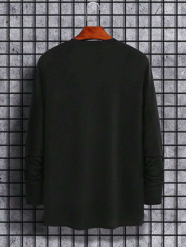 Ανδρικό μπλουζάκι με στάμπα, απαλό μείγμα, αναπνέον, άνετο, casual ρούχα, κομψό καλοκαιρινό απαραίτητο, χαλαρή πιτζάμα μπλουζάκι