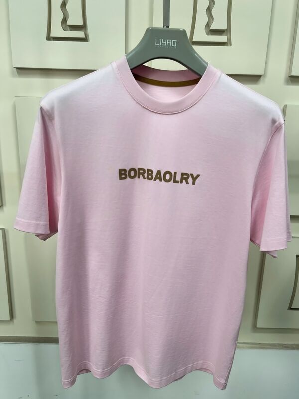 Ανδρικό κοντομάνικο μπλουζάκι κανονικής γραμμής υψηλής ποιότητας με προσαρμοσμένο λογότυπο τυπωμένο με τεχνολογία DTG