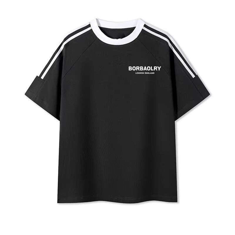 Ανδρικά T-Shirts από Βαμβάκι με Στρογγυλή Λαιμόκοψη, Κανονικής Γραμμής, Πλεκτά, Βαμμένα, Άνετα, Ανδρικά Μπλουζάκια με Εκτύπωση, Γλυκό T-Shirt για Άνδρες