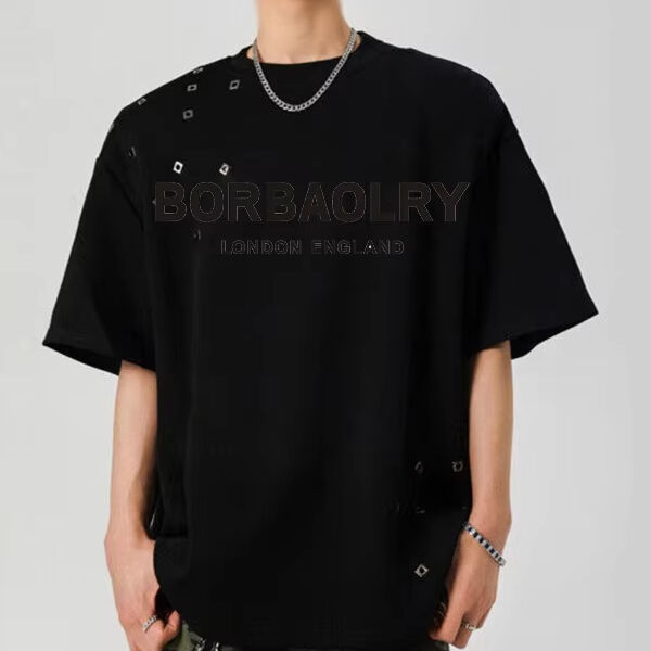 OEM Μαύρο Oversized T-Shirt Ανδρικό Γραφιστικό Acid Wash Vintage Custom T Shirt Dtg Χονδρική Πλυμένο Tee Heavy Weight Tshirt