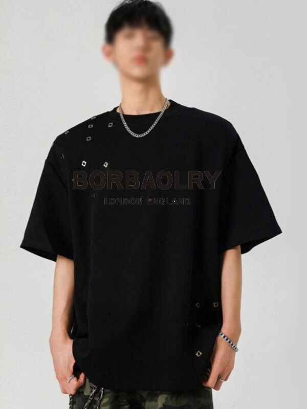 OEM Μαύρο Oversized T-Shirt Ανδρικό Γραφιστικό Acid Wash Vintage Custom T Shirt Dtg Χονδρική Πλυμένο Tee Heavy Weight Tshirt