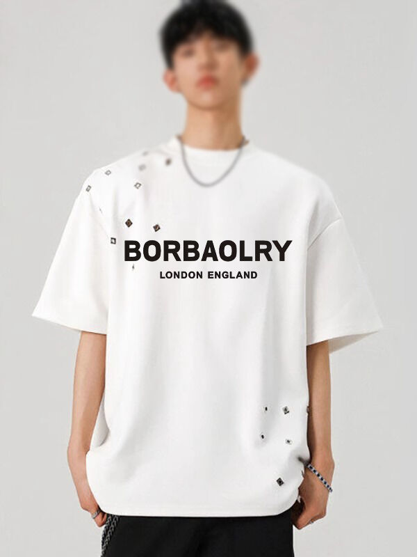 OEM Μαύρο Oversized T-Shirt Ανδρικό Γραφιστικό Acid Wash Vintage Custom T Shirt Dtg Χονδρική Πλυμένο Tee Heavy Weight Tshirt