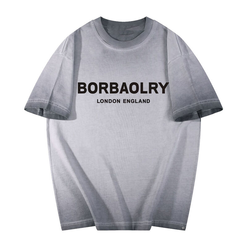 Καυτό Custom T-shirt ανδρών πλύσιμο για να κάνετε παλαιό στυλ Μεγάλο μέγεθος πουκάμισο Custom logo εκτύπωση μόδα casual Short-sleeved πουκάμισο