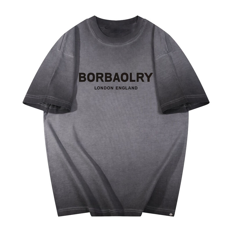 Καυτό Custom T-shirt ανδρών πλύσιμο για να κάνετε παλαιό στυλ Μεγάλο μέγεθος πουκάμισο Custom logo εκτύπωση μόδα casual Short-sleeved πουκάμισο