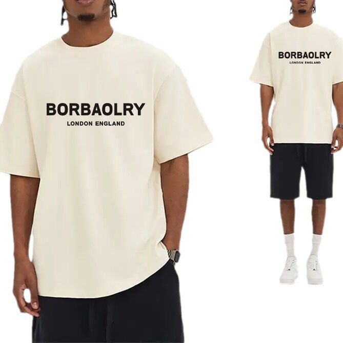 220 Gsm Βαμβάκι T-Shirt Υψηλής ποιότητας Drop Shoulder T-Shirt μεγέθους μεγαλύτερο Wholesale Custom Tshirts για άνδρες