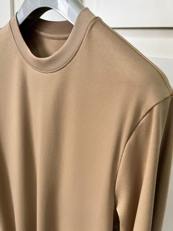 Ανδρικά βαμβακερά μπλουζάκια με στρογγυλή λαιμόκοψη και κοντά μανίκια σε μονόχρωμο σχέδιο, εργοστασιακή παραγωγή ODM Ανδρικά μπλουζάκια με κοντά μανίκια