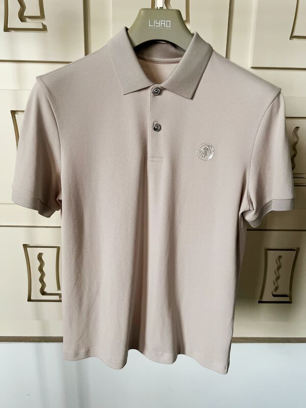 Ανδρικά μπλουζάκια πόλο από βαμβάκι υψηλής ποιότητας με κεντημένο λογότυπο ή λογότυπο εκτύπωσης μηχανής, casual μπλουζάκια πόλο επώνυμης πόλης