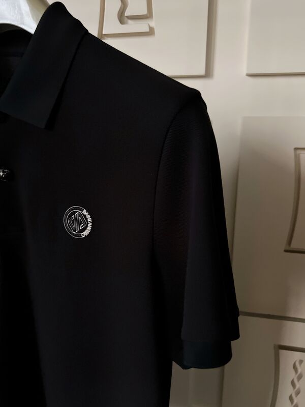 Ανδρικά μπλουζάκια πόλο από βαμβάκι υψηλής ποιότητας με κεντημένο λογότυπο ή λογότυπο εκτύπωσης μηχανής, casual μπλουζάκια πόλο επώνυμης πόλης