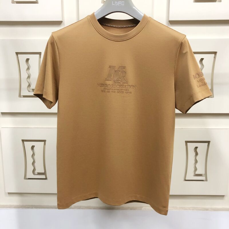 Men's Premium Organic Cotton T - Shirts with Embossed Logo, Soft Breathable Fabric for Casual & Business Wear Men T-shirt