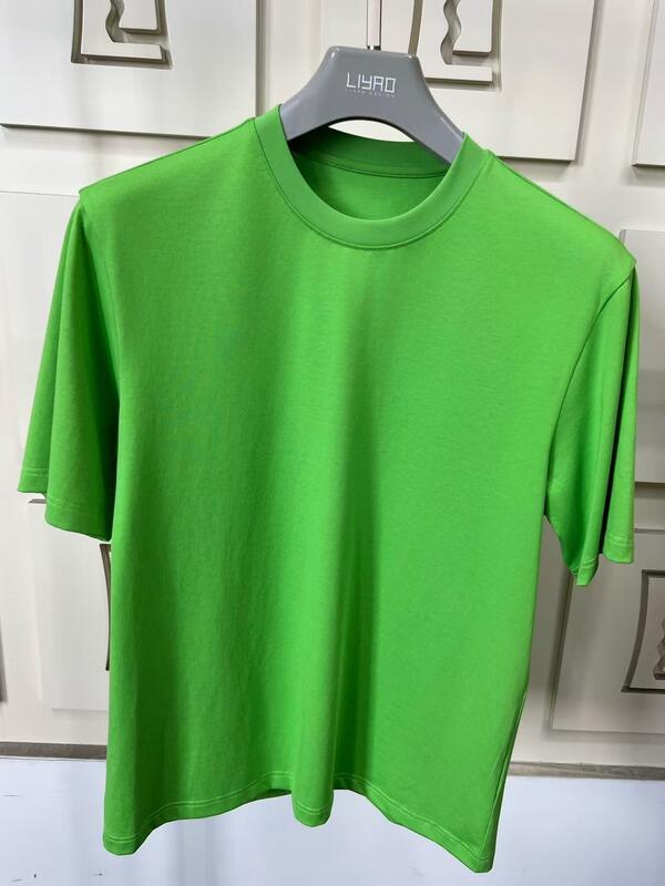 Ανδρικό T-Shirt σπορ από ύφασμα Sorona Quick Dry T-Shirt αναπνευστικό γυμναστήριο με εξατομικευμένη κεντή και εκτύπωση Plain Solid Style