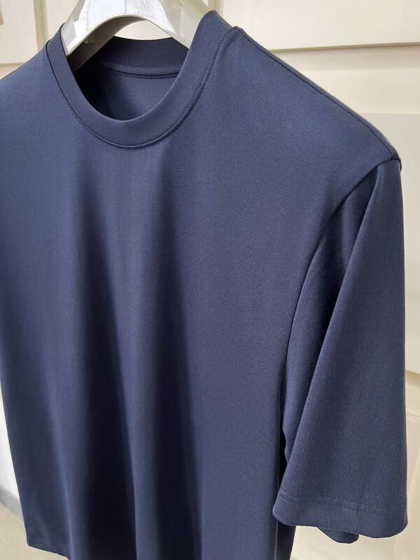 Ανδρικό T-Shirt σπορ από ύφασμα Sorona Quick Dry T-Shirt αναπνευστικό γυμναστήριο με εξατομικευμένη κεντή και εκτύπωση Plain Solid Style