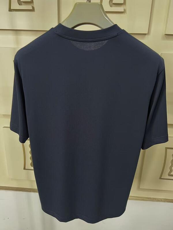 Ανδρικό T-Shirt σπορ από ύφασμα Sorona Quick Dry T-Shirt αναπνευστικό γυμναστήριο με εξατομικευμένη κεντή και εκτύπωση Plain Solid Style