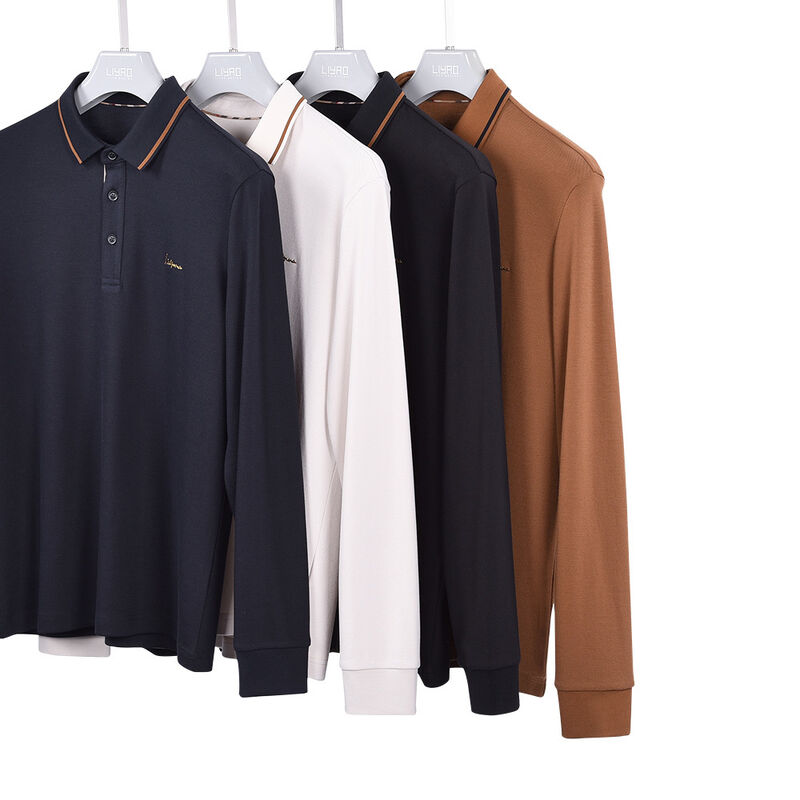 Προσαρμοσμένο Χρώμα Μέγεθος Λογότυπο Plain Anti-Pilling Premium Designer Mens Polo Shirt Made Business Μακρύ μανίκι Polo Shirt