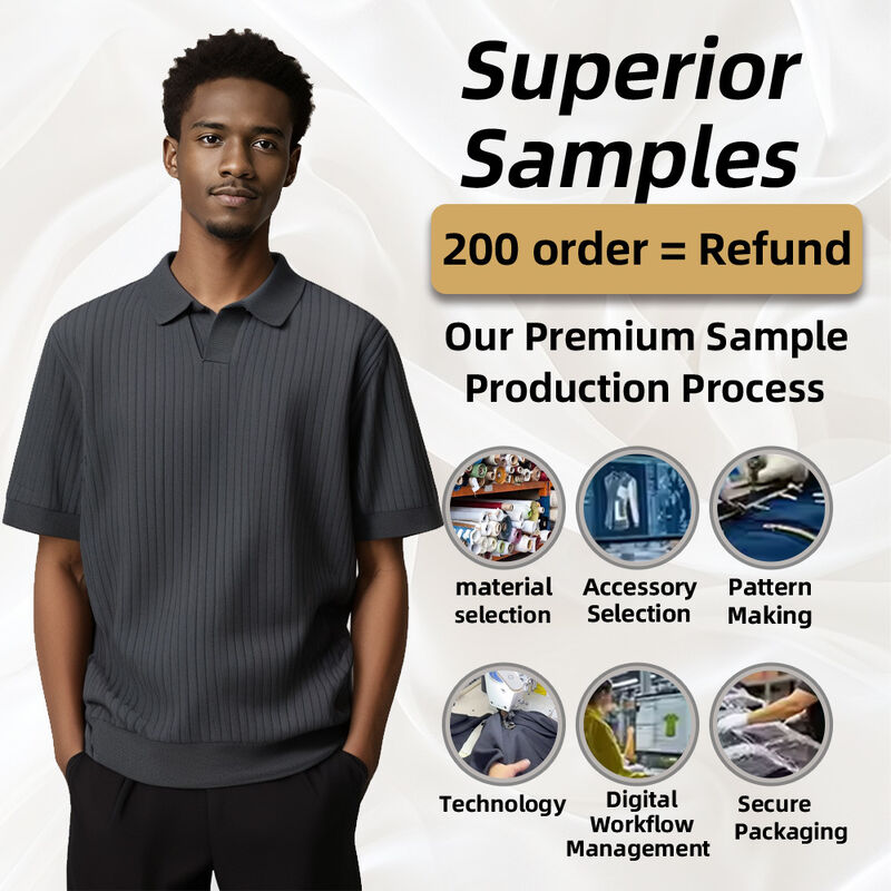 Ανδρικό πόλο μπλουζάκι κατά παραγγελία με κοντό μανίκι, παλιό χρήμα & νέα τάση, καλοκαιρινό βαμβακερό πλεκτό πουλόβερ, μονόχρωμο πλεκτό μπλουζάκι