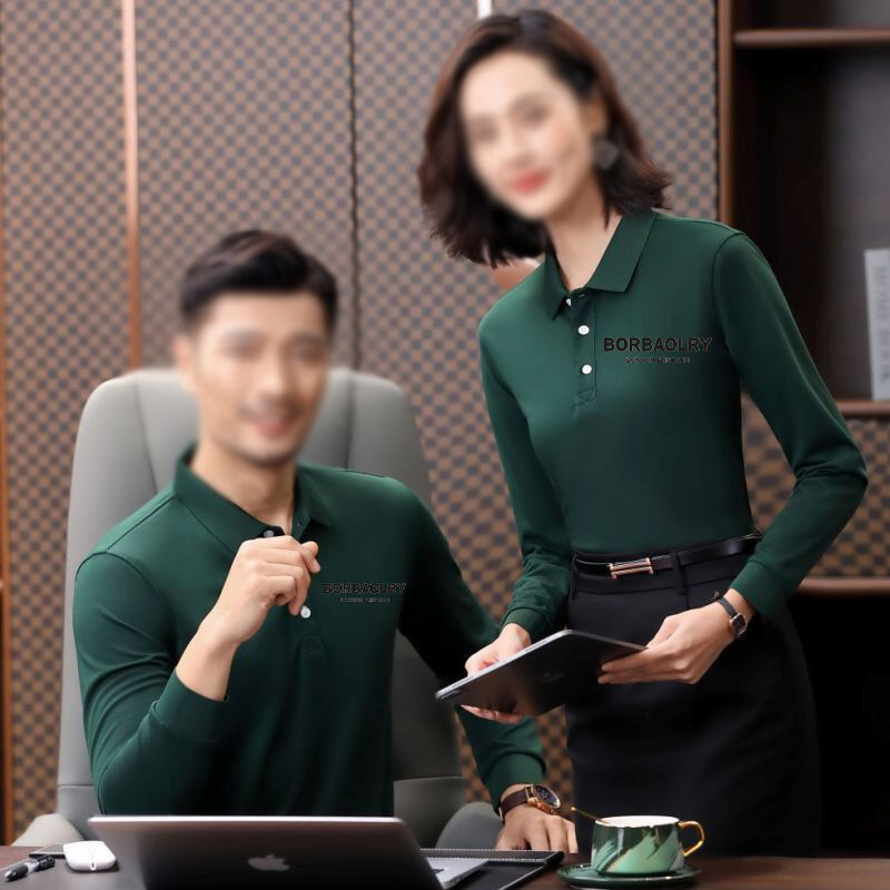 Προσαρμοσμένα μπλουζάκια πόλο Μακρύ μανίκι Τυπωμένο λογότυπο Βένδυμα μπλουζάκι πόλο βαμβάκι κενό ανδρικά μπλουζάκια πόλο με μακρύ μανίκι